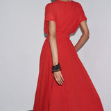 Flavia – Rochie Midi Lejeră din Bumbac