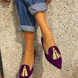 Paulina - Mocasini cu franjuri, în stil boho
