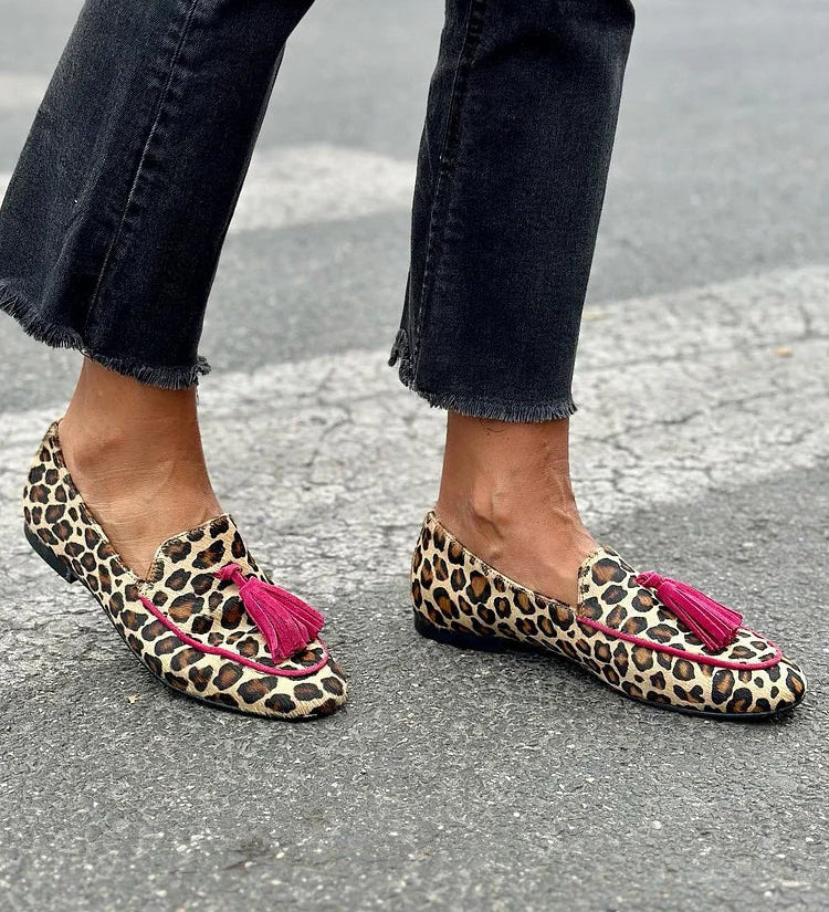 Renata - Mocasini cu imprimeu leopard