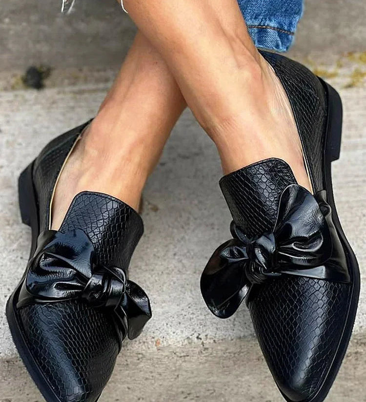 Celina - Mocasini eleganți cu fundă