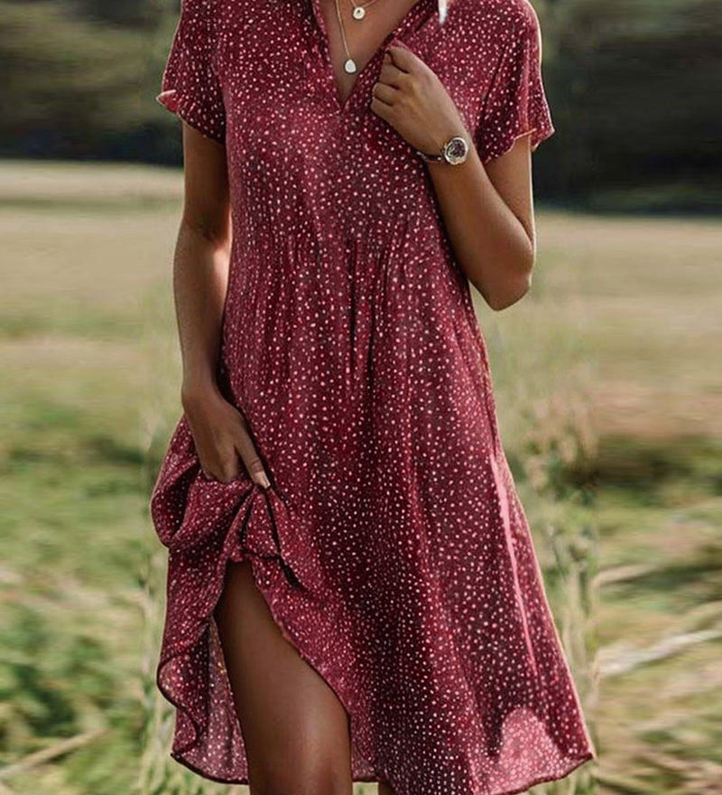 Iulia – Rochie Vaporoasă cu Buline