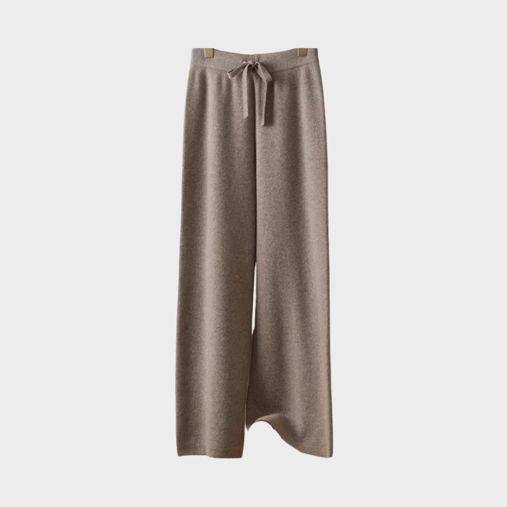 Pantaloni cu Talie Înaltă și Picior Larg