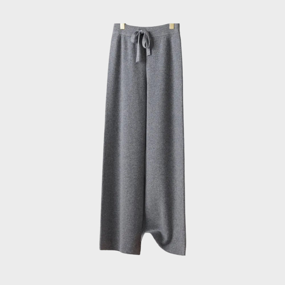 Pantaloni cu Talie Înaltă și Picior Larg