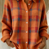 Anca – Cardigan cu Model În Carouri din Tricot Moale