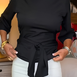 Daria – Top elegant cu fundă la talie
