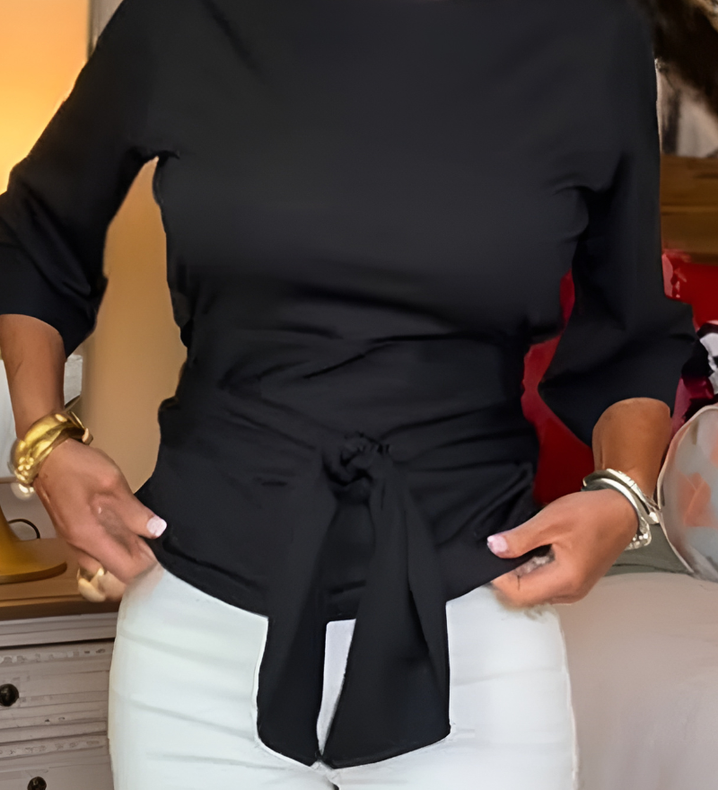 Daria – Top elegant cu fundă la talie