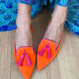 Paulina - Mocasini cu franjuri, în stil boho