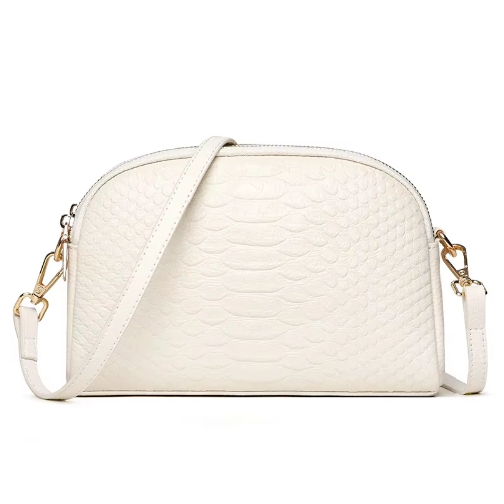 Cora — Mini Geantă Crossbody cu Textură Exotică