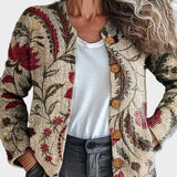Perla - Cardigan cu model floral inspirat de natură