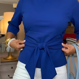 Daria – Top elegant cu fundă la talie