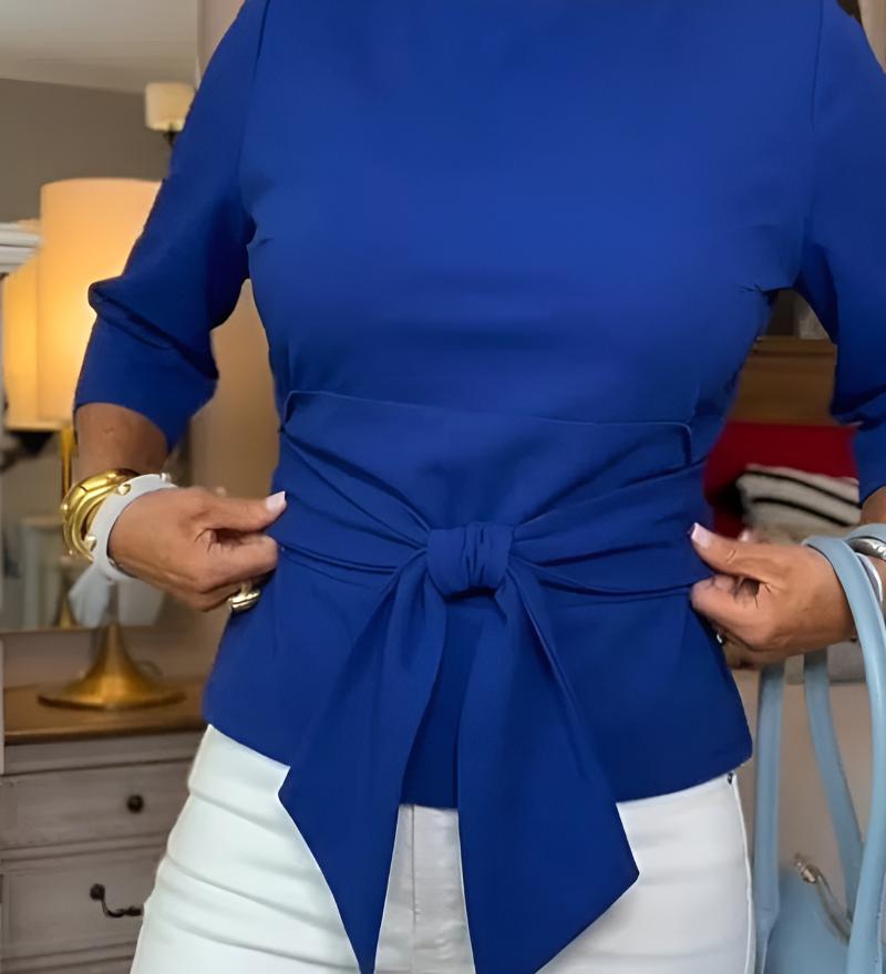 Daria – Top elegant cu fundă la talie