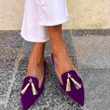 Paulina - Mocasini cu franjuri, în stil boho