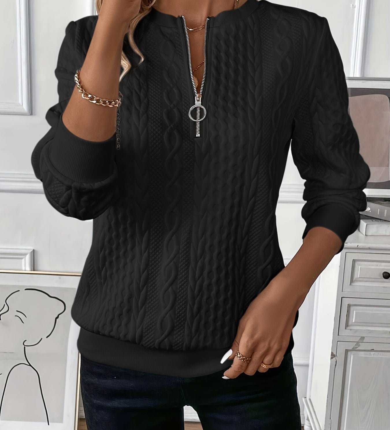 Flavia – Pulover Chic Tricotat