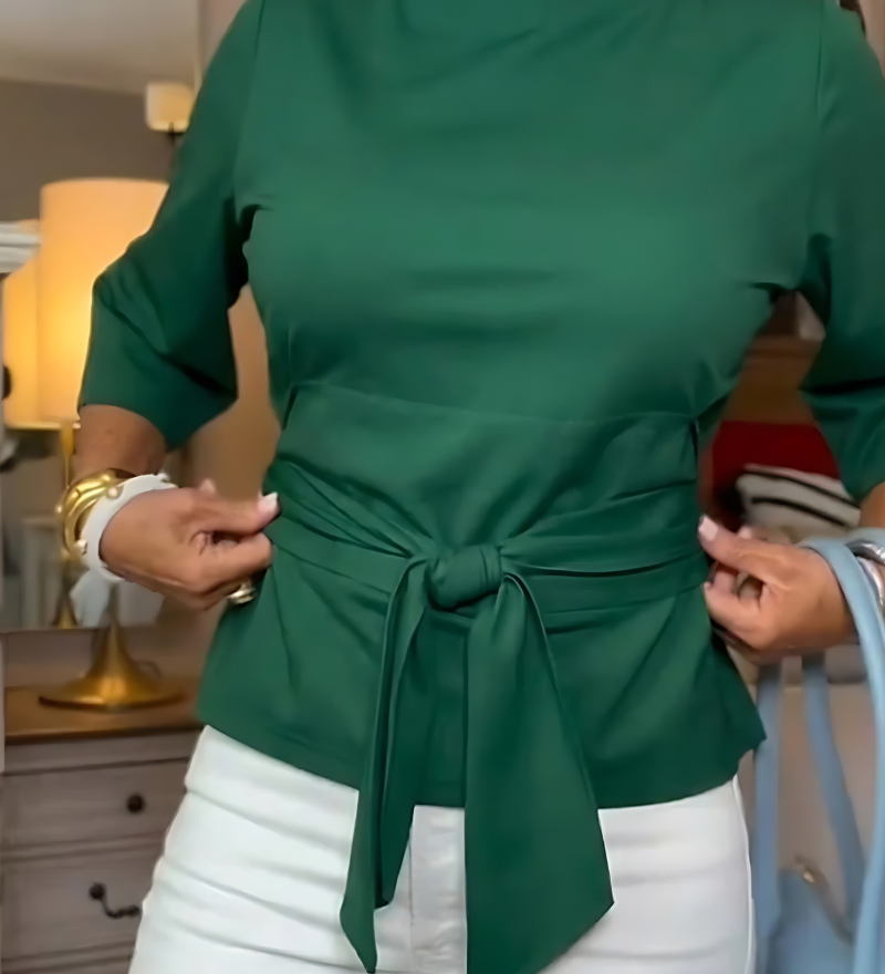 Daria – Top elegant cu fundă la talie
