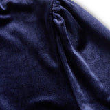 Adina – Rochie Midi din Catifea Bleumarin
