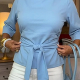 Daria – Top elegant cu fundă la talie