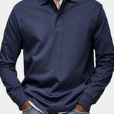 Adrián | Cămașă polo de lux cu mânecă lungă