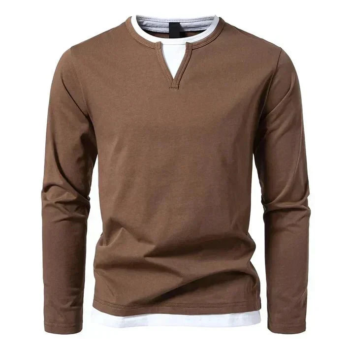 Alwin | Tricou cu mânecă lungă premium din bumbac pieptănat