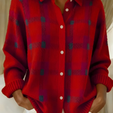 Anca – Cardigan cu Model În Carouri din Tricot Moale