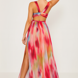 Florentina – Rochie Maxi cu Imprimeu Artistic