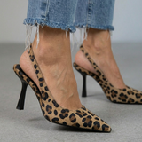 Isabelle – Pantofi Slingback cu Imprimeu Leopard
