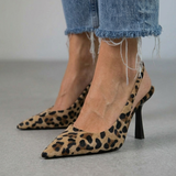 Isabelle – Pantofi Slingback cu Imprimeu Leopard