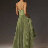 Casandra – Rochie Midi Plisată cu Aer Romantic