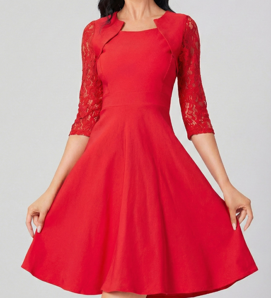 Simona – Rochie cu Detalii Delicate de Dantelă