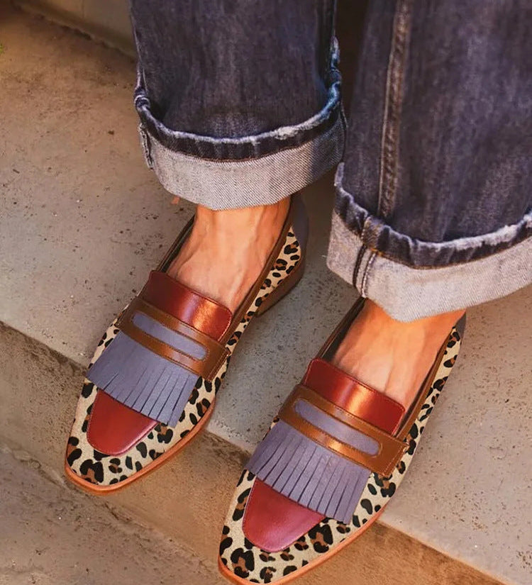 Zelda - Mocasin elegant cu imprimeu leopard