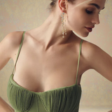 Casandra – Rochie Midi Plisată cu Aer Romantic