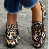 Geanina - Mocasin modern cu imprimeu leopard