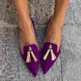 Paulina - Mocasini cu franjuri, în stil boho