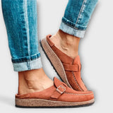 Mocasini anatomici pentru femei cu cataramă decorativă