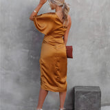 Doina – Rochie Midi cu Siluetă Delicată