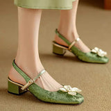 Matilda – Pantofi eleganți pentru femei, cu detaliu floral