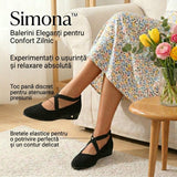 Simona – Balerini Eleganți cu Toc pană și Susținere Anatomică