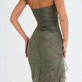 Ana-Maria – Rochie Midi cu Volane