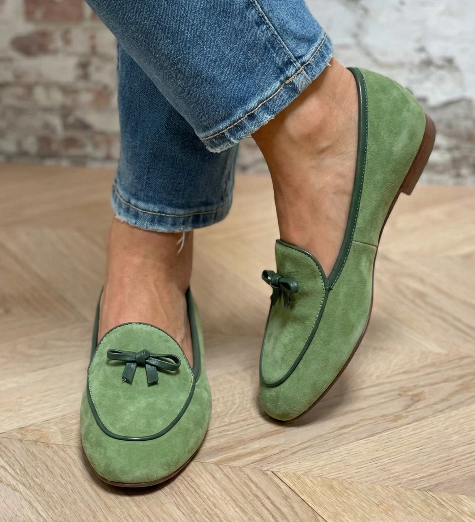 Iulia - Pantof plat elegant cu fundă