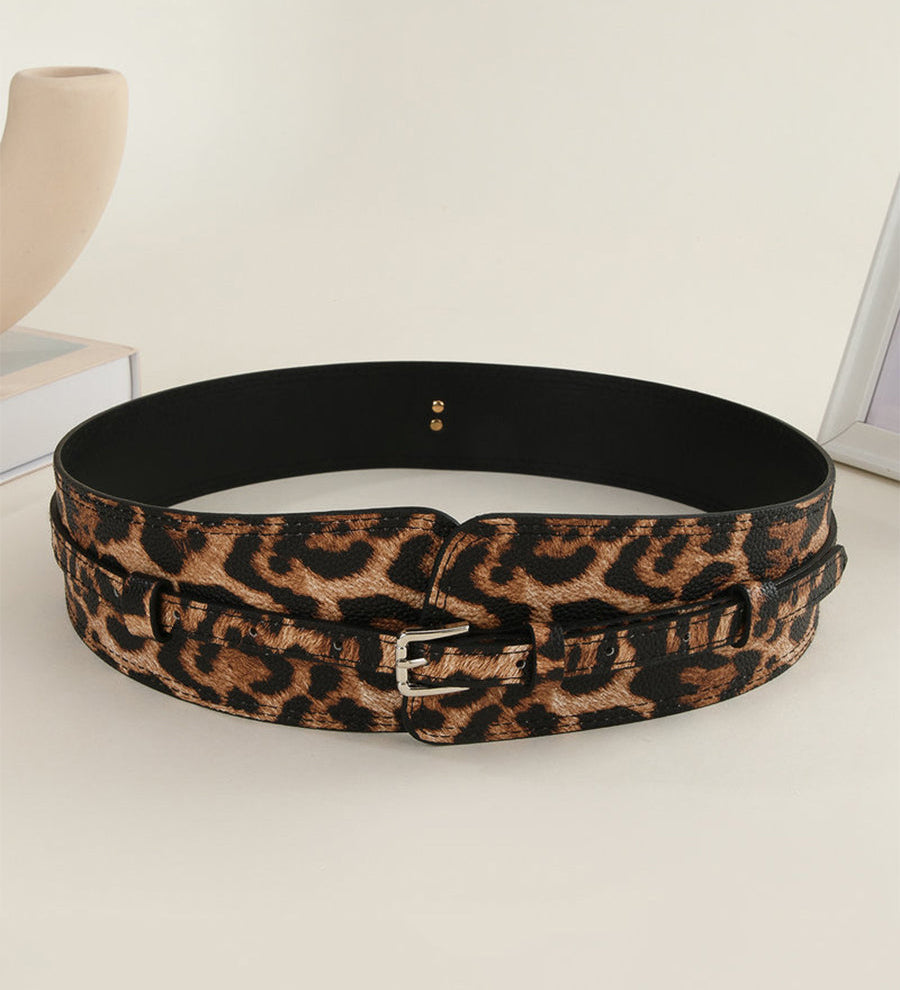 Florica – Curea cu imprimeu leopard asimetric