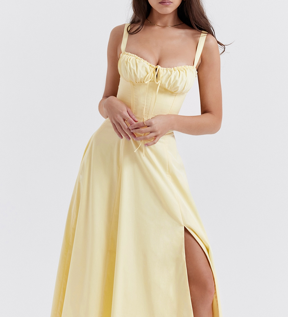 Vivienne – Rochie Midi cu Corset Romantic