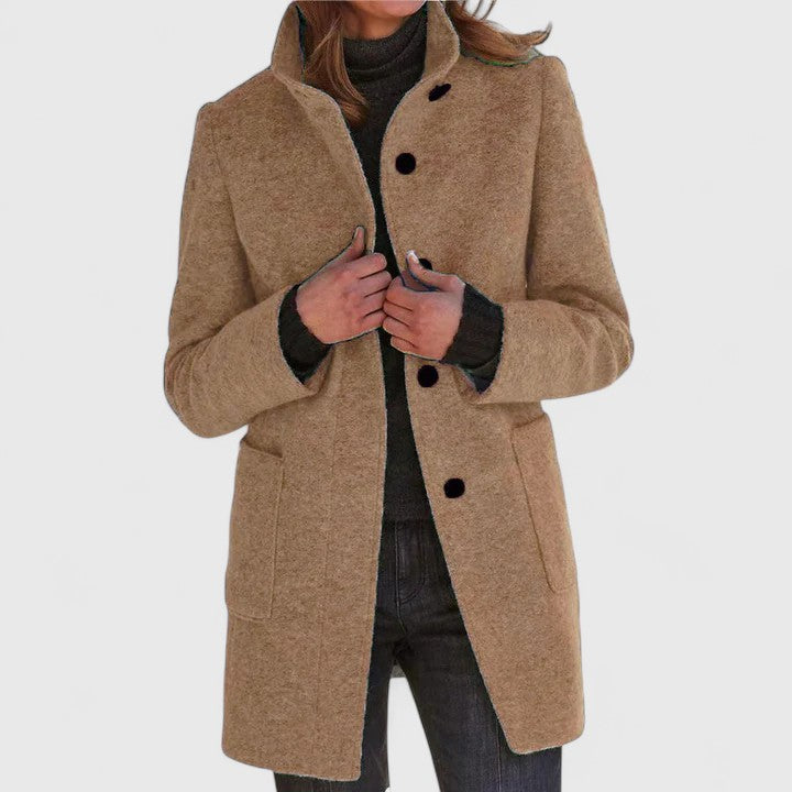 Ioana – Palton de damă, de iarnă, cu buzunare, cu nasturi