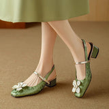 Matilda – Pantofi eleganți pentru femei, cu detaliu floral