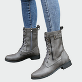 Desanka – Botine de damă, cu fermoar, cu șireturi