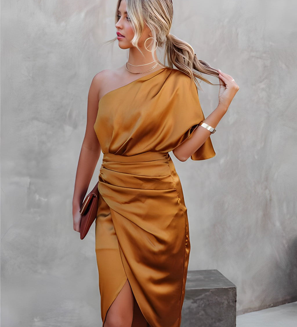 Doina – Rochie Midi cu Siluetă Delicată