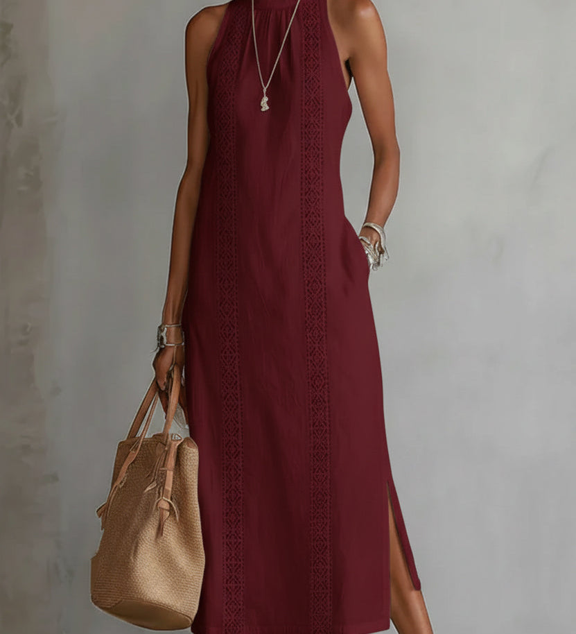 Luminița – Rochie Halter Ornamentală