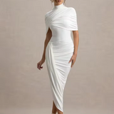 Andrada – Rochie Maxi cu Mâneci Tip Pelerină
